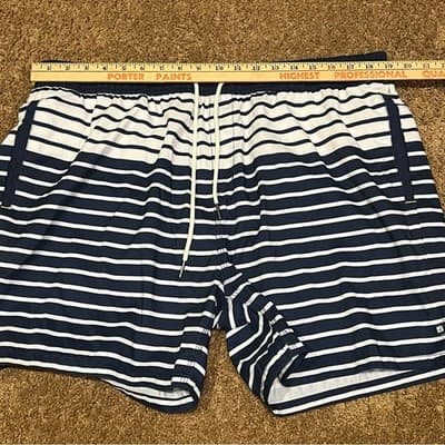 Sperry Top-Sider Swim Trunks Navy Striped Board Shorts Nautical Men's Size XL - Thumbnail 9