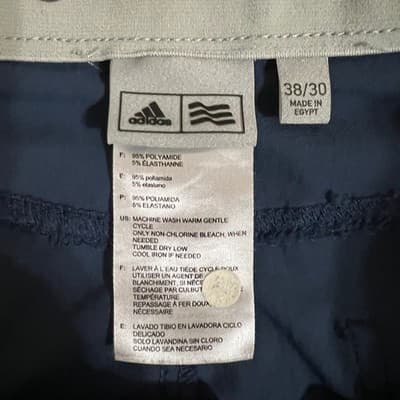 Adidas Mens 5 Pocket Performance Golf Pants Stretch Navy Blue ADVR0856 38x30 - Thumbnail 6