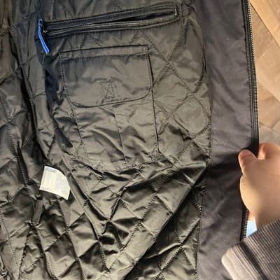 Lands End ECU Mens Black Insulated Rain Jacket Water-Resistant Thermolite Size L - Thumbnail 3