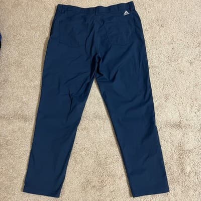 Adidas Mens 5 Pocket Performance Golf Pants Stretch Navy Blue ADVR0856 38x30 - Thumbnail 4