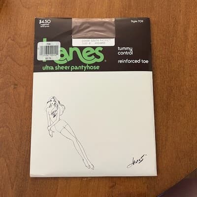 Vintage 1985 Hanes Ultra Sheer Pantyhose Size B Tummy Control Style 709 Lot of 2 - Thumbnail 2