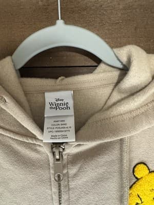 Disney Winnie the Pooh Hooded Jacket XS Yellow - Thumbnail 5
