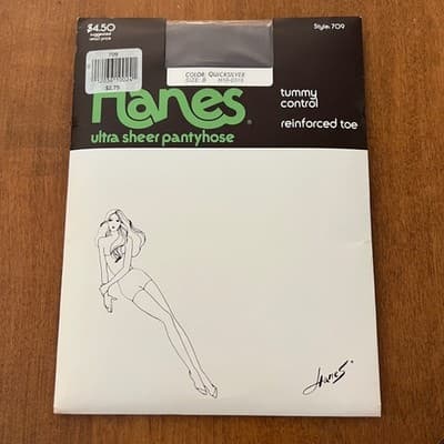 Vintage 1985 Hanes Ultra Sheer Pantyhose Size B Tummy Control Style 709 Lot of 2 - Thumbnail 5