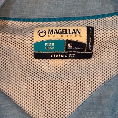 Magellan Fish Gear Women's XL Fishing Shirts Lot of 2 Classic Fit Blue & Coral - Thumbnail 2
