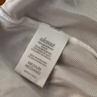 Vtg Adonna Pettipants Slip Pants White Lace Trim Antron III Nylon Size Medium - Thumbnail 5