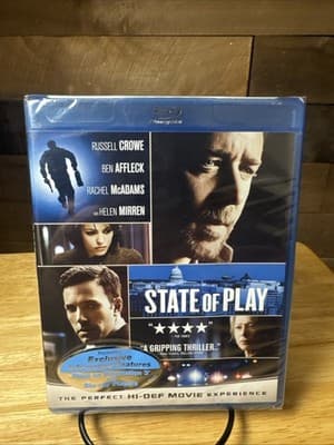 State of Play (2009) – Blu-ray – Russell Crowe – Universal – New Sealed