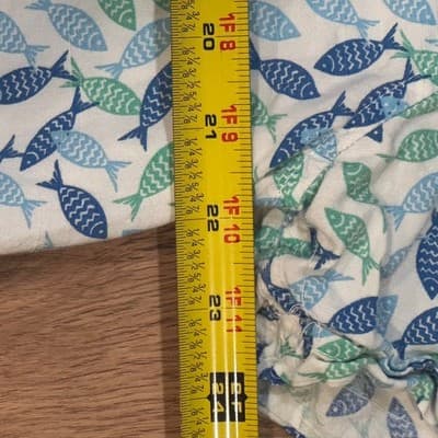 Oliver & Burke Mens XL Short Sleeve Button Down Shirt Blue Green Fish Print - Thumbnail 4