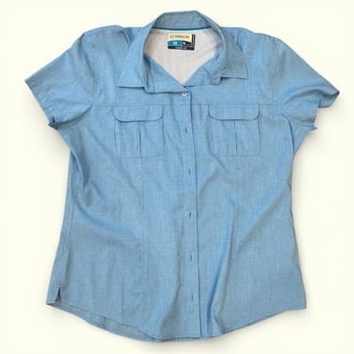 Magellan Fish Gear Women's XL Fishing Shirts Lot of 2 Classic Fit Blue & Coral - Thumbnail 4
