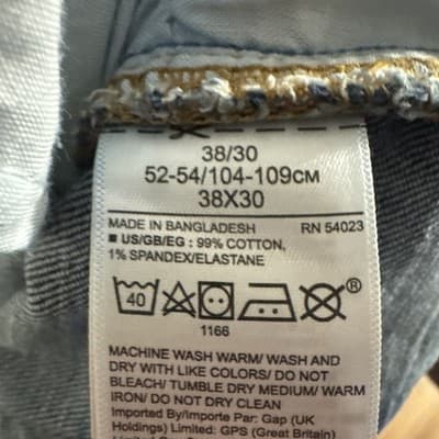 GAP Men’s Relaxed Fit Jeans Blue Denim Size 38x30 - Thumbnail 5