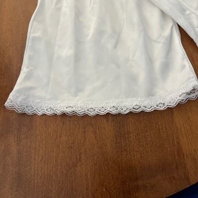 Vtg Adonna Pettipants Slip Pants White Lace Trim Antron III Nylon Size Medium - Thumbnail 4