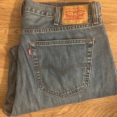 Levi’s 559 Relaxed Straight Jeans Men’s Blue Denim 40x30 - Thumbnail 2