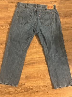 Levi’s 559 Relaxed Straight Jeans Men’s Blue Denim 40x30 - Thumbnail 3