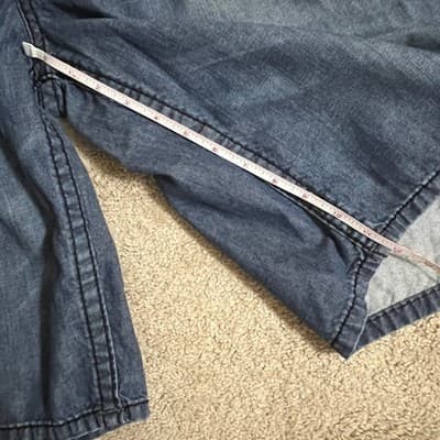 True Religion Mens Section Surf Denim Board Shorts Dark Wash Size 40 - Thumbnail 10