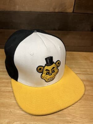 Five Nights at Freddy’s Unisex Snapback Hat Black White Adjustable