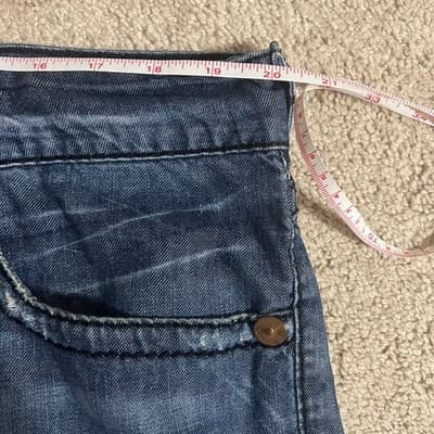True Religion Mens Section Surf Denim Board Shorts Dark Wash Size 40 - Thumbnail 9