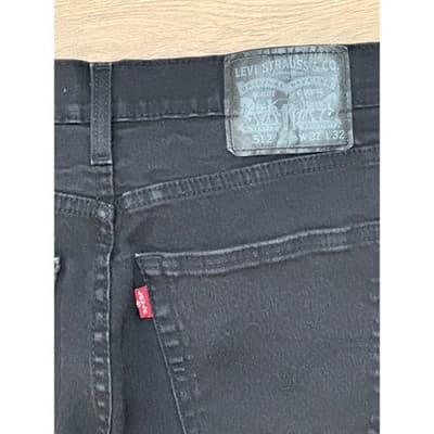 Levis 512 Slim Taper Jeans Mens 31x32 Black Denim - Thumbnail 3