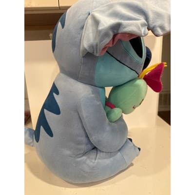 Disney Stitch Holding Scrump Plush Stuffed Animal Blue Lilo & Stitch Just Play - Thumbnail 4