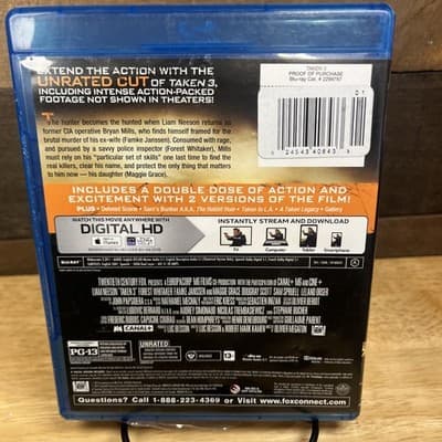 Taken 3 Unrated Cut (2015) – Blu-ray – Liam Neeson - Thumbnail 2