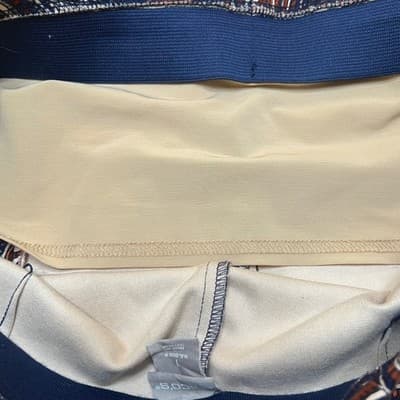 Chicos Brigitte So Slimming Paisley Pull On Ankle Pants Navy Rust Size 1 US 8 - Thumbnail 3