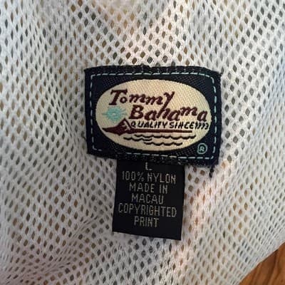 Tommy Bahama Tropical Stripe Swim Trunks Green Yellow 5in Inseam Mens Size Large - Thumbnail 5