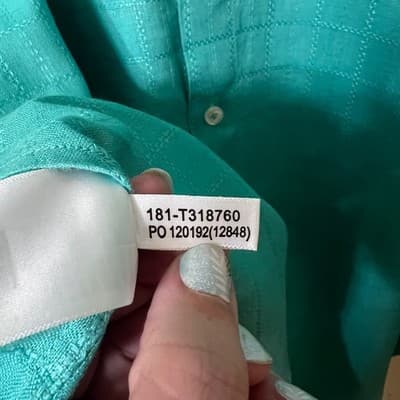 Tommy Bahama 100% Linen Long Sleeve Button Down Turquoise Teal Vacation Mens 3XL - Thumbnail 10