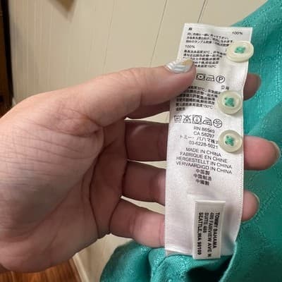 Tommy Bahama 100% Linen Long Sleeve Button Down Turquoise Teal Vacation Mens 3XL - Thumbnail 9