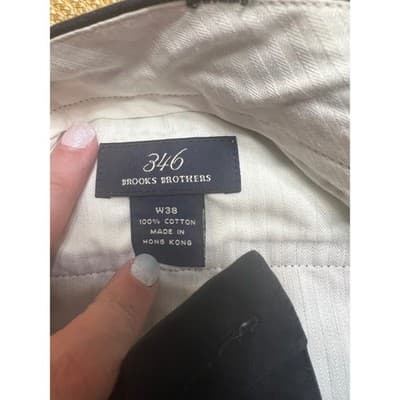Brooks Brothers 346 Navy Shorts Green Whale Critter Preppy Mens Size 38 - Thumbnail 3