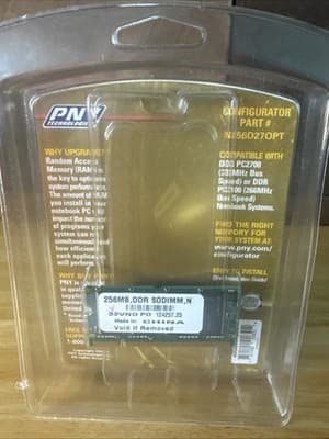 PNY PC-2700 256MB DDR SDRAM SO-DIMM 333MHz Laptop Memory - Thumbnail 2