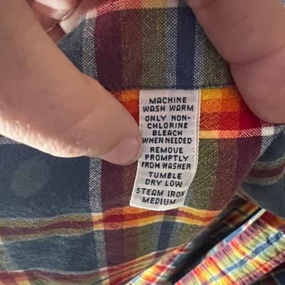 Ralph Lauren Blake Men Plaid Button Down Shirt Blue Orange Long Sleeve Cotton XL - Thumbnail 4