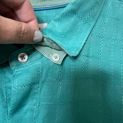 Tommy Bahama 100% Linen Long Sleeve Button Down Turquoise Teal Vacation Mens 3XL - Thumbnail 3