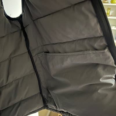 Southern Marsh Mens Puffer Vest Charcoal Grey Black Colorblock Full Zip Large - Thumbnail 6