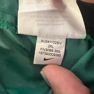 Nike Club Flow Checkered Shorts Green Nylon Athletic Streetwear Men's 2XL - Thumbnail 7