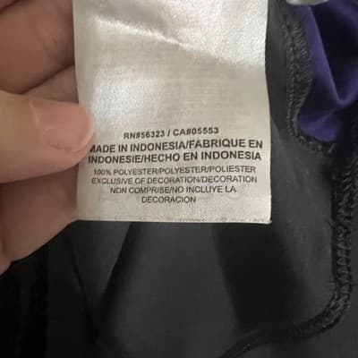 Nike LSU Tigers Dri-FIT Polo Shirt Men Charcoal Grey Purple XL - Thumbnail 4