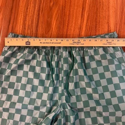 Nike Club Flow Checkered Shorts Green Nylon Athletic Streetwear Men's 2XL - Thumbnail 8