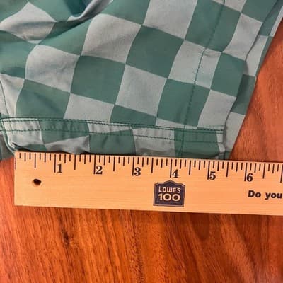 Nike Club Flow Checkered Shorts Green Nylon Athletic Streetwear Men's 2XL - Thumbnail 10