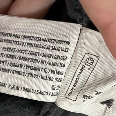 Abercrombie & Fitch Mens Large Charcoal Grey Cotton Linen Crinkle Gauze Shirt - Thumbnail 7