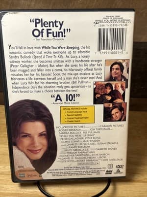 While You Were Sleeping (1995) DVD Disney Sandra Bullock - Thumbnail 2