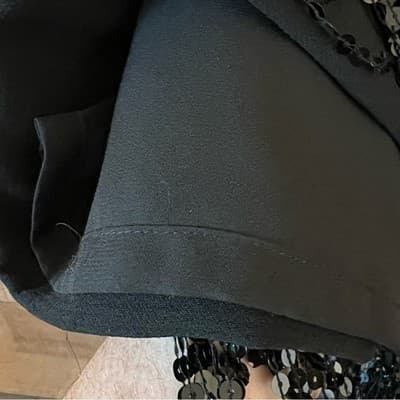 Kate Spade New York Black Sequin Fringe Shift Dress Womens Size 12 - Thumbnail 7