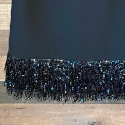 Kate Spade New York Black Sequin Fringe Shift Dress Womens Size 12 - Thumbnail 12