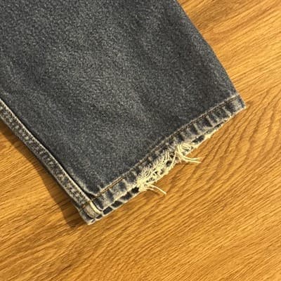 Levi’s 505 Regular Fit Straight Leg Jeans Men’s Blue Distressed 38x32 - Thumbnail 7