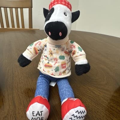 Chick-fil-A Christmas 2024 Plush Cow Doll Toy Chikin 7" LIMITED EDITION Holiday