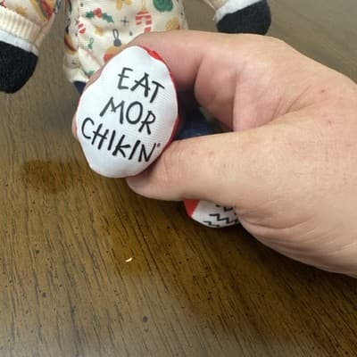 Chick-fil-A Christmas 2024 Plush Cow Doll Toy Chikin 7" LIMITED EDITION Holiday - Thumbnail 2