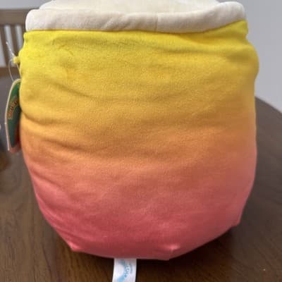 Squishmallow Bergit 16" Boba Tea Plush Stuffed Animal Pink Yellow Ombre 2022 - Thumbnail 6