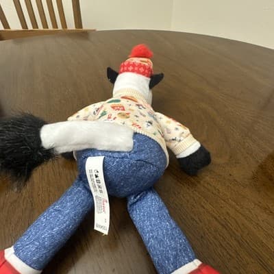 Chick-fil-A Christmas 2024 Plush Cow Doll Toy Chikin 7" LIMITED EDITION Holiday - Thumbnail 3