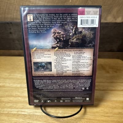 The Lord of the Rings: The Two Towers (DVD, 2002) Widescreen - Thumbnail 2