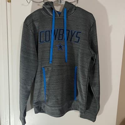 Dallas Cowboys NFL Men's Hoodie in Grey Blue with Star Sweatshirt Medium