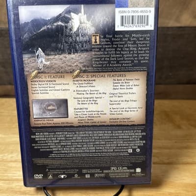 The Lord of the Rings: The Return of the King (DVD, 2003) Widescreen - Thumbnail 2