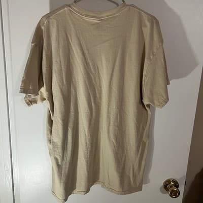 Walt Disney World Mickey Mouse Peace Sign T-Shirt Tan Cotton XL - Thumbnail 4