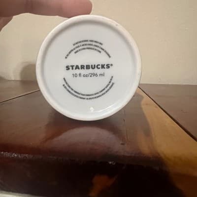 Starbucks 2015 Best Day Ever Confetti Ceramic Travel Tumbler Mug Teal Lid 10oz - Thumbnail 4