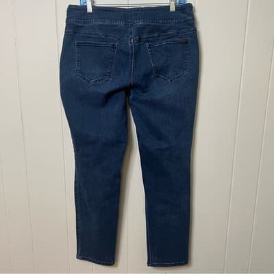 Chico's So Slimming Dark Wash Pull On Denim Jeans Women's Size 2.5 (14/16) - Thumbnail 12